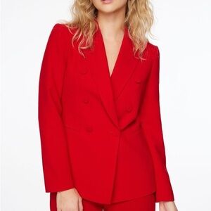 NWT Red Fitted Double Breasted Blazer from Dynamite